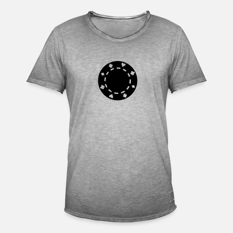 Poker chips - Männer Vintage T-Shirt - Vintage Grau