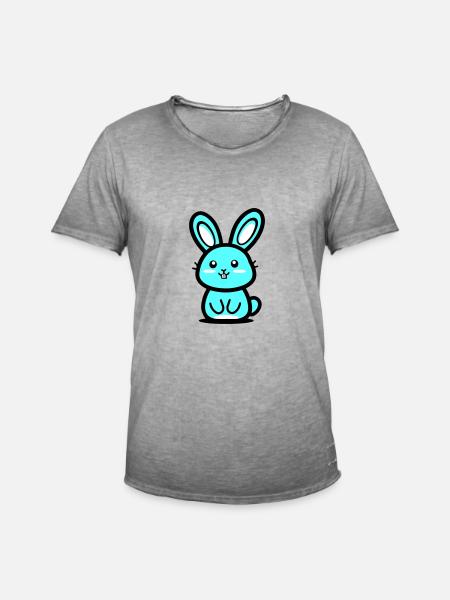 Bunny Easter Icon - Men's Vintage T-Shirt - vintage grey