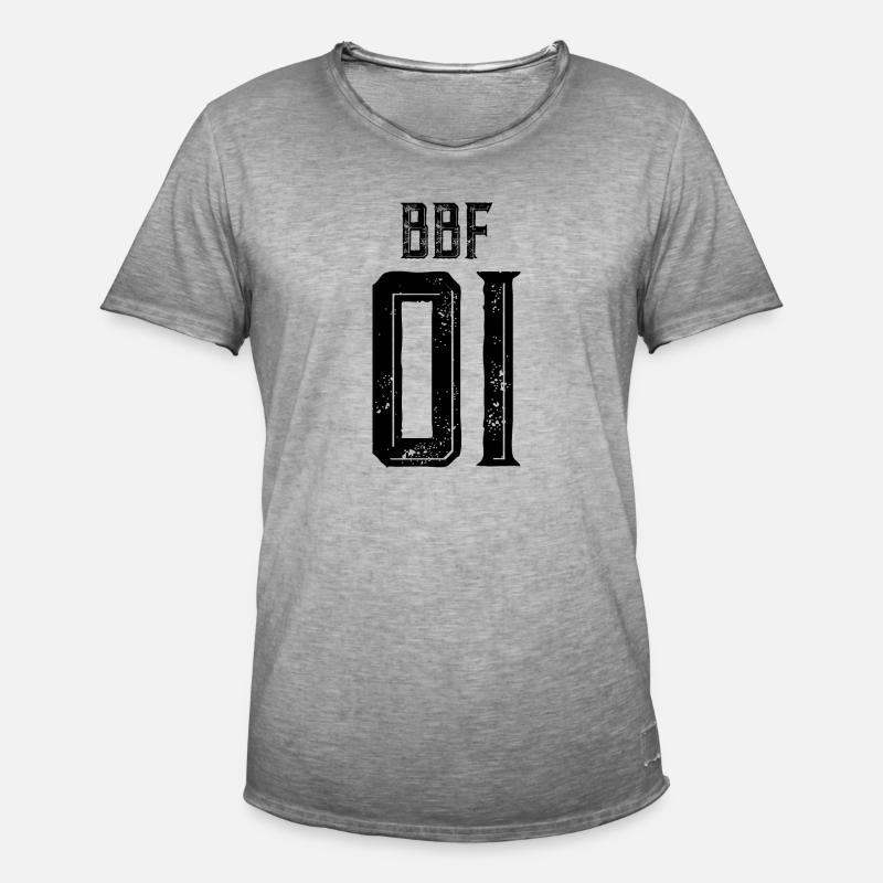 Bff 01 Beste Freunde - Männer Vintage T-Shirt - Vintage Grau