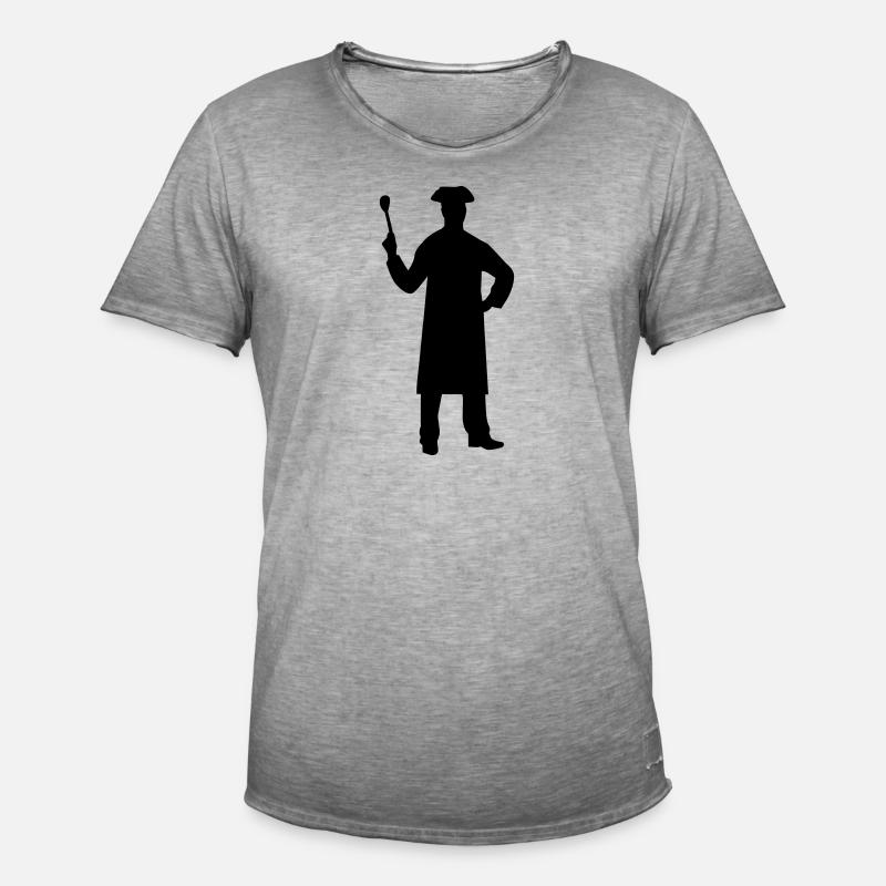 Koch - Männer Vintage T-Shirt - Vintage Grau