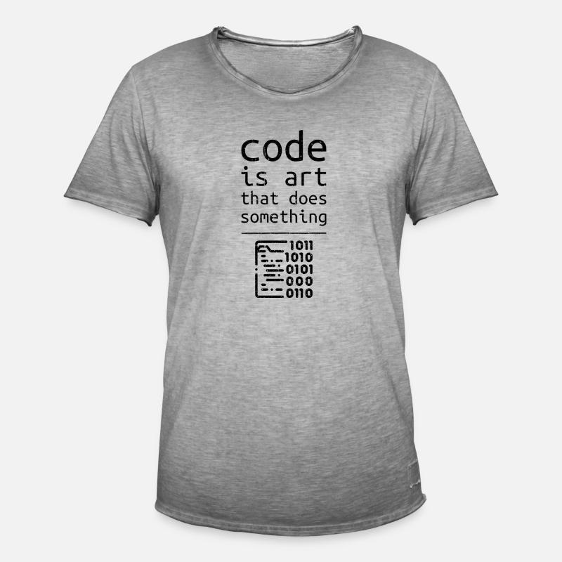 Code Coder Entwickler Programmierer Geschenk - Männer Vintage T-Shirt - Vintage Grau