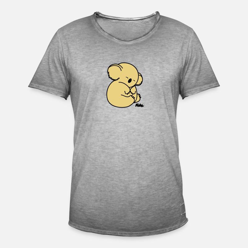 Koala (2c) - Männer Vintage T-Shirt - Vintage Grau