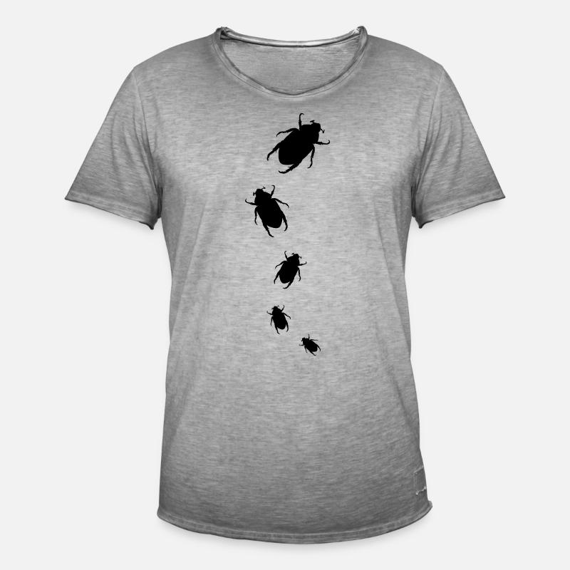 Bug Attack - Männer Vintage T-Shirt - Vintage Grau