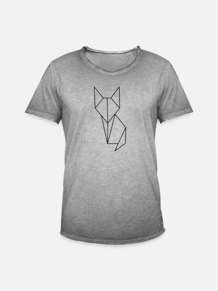 Cat - Men's Vintage T-Shirt - vintage grey