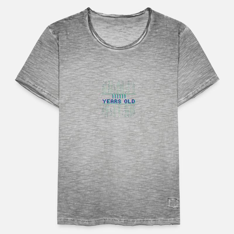 63. Geburtstag 63 Jahre alt Binärcode Coder Männer Vintage T-Shirt