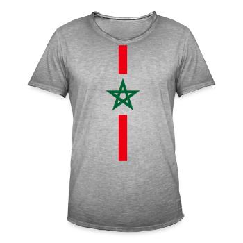 Marokko T-Shirt - Männer Vintage T-Shirt - Vintage Grau - Vorne