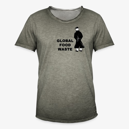 Pissing Man against Global Food Waste - Männer Vintage T-Shirt