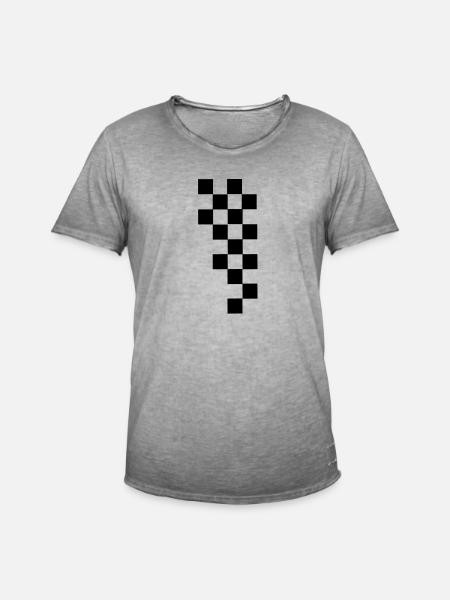 RACING FLAG - Männer Vintage T-Shirt - Vintage Grau
