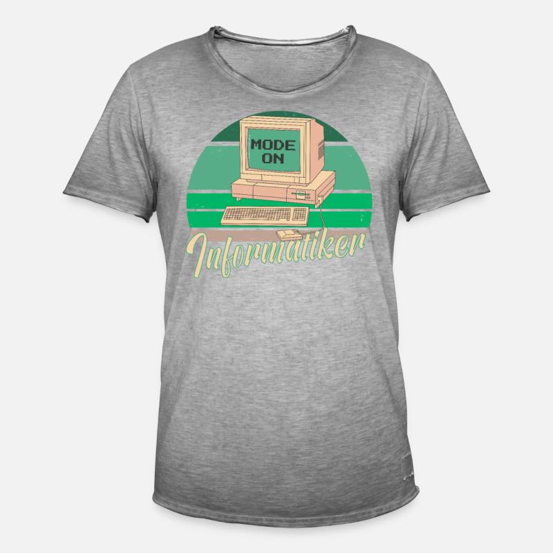Fachinformatiker Computer Programmierer Vater - Männer Vintage T-Shirt - Vintage Grau