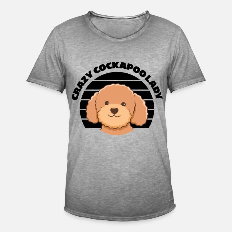Cockapoo Hunde | Hunderasse Haustiere Geschenkidee - Männer Vintage T-Shirt - Vintage Grau