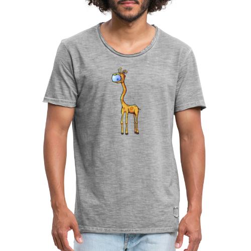 Żyrafa jednooki - Koszulka męska vintage