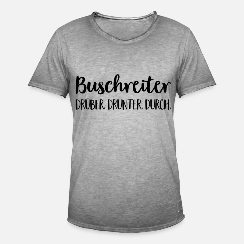 Buschreiter - Männer Vintage T-Shirt - Vintage Grau