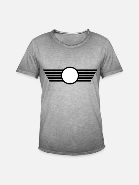 Flügel - Männer Vintage T-Shirt - Vintage Grau