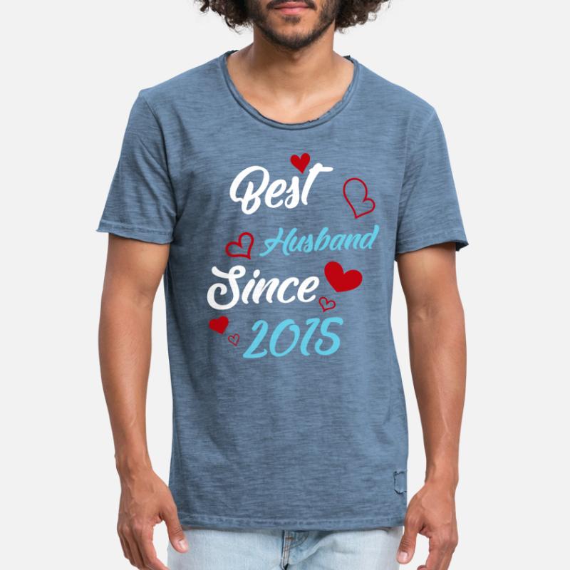 Bester Ehemann seit 2015 Hochzeit Männer Vintage T-Shirt