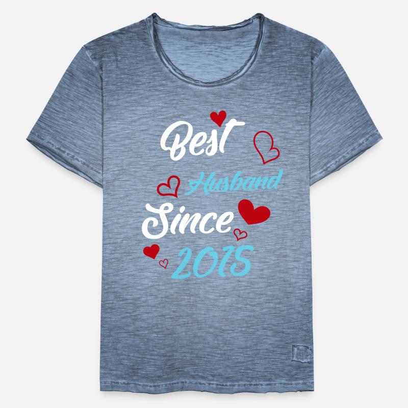 Bester Ehemann seit 2015 Hochzeit Männer Vintage T-Shirt