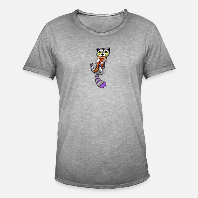 Non Binary Racoon - Men's Vintage T-Shirt - vintage grey