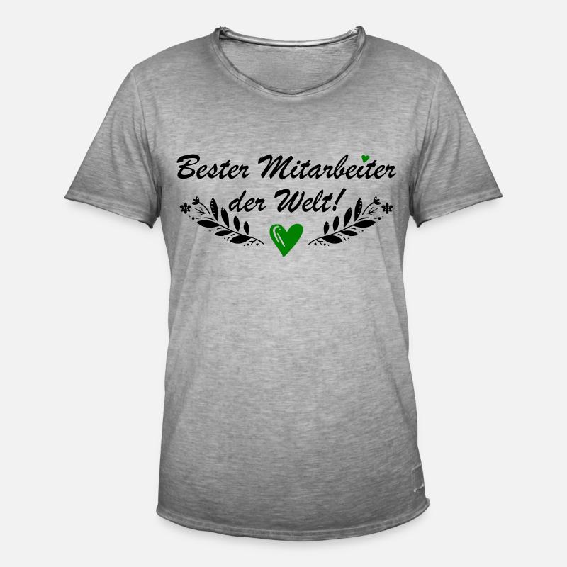 Bester Mitarbeiter der Welt - Männer Vintage T-Shirt - Vintage Grau