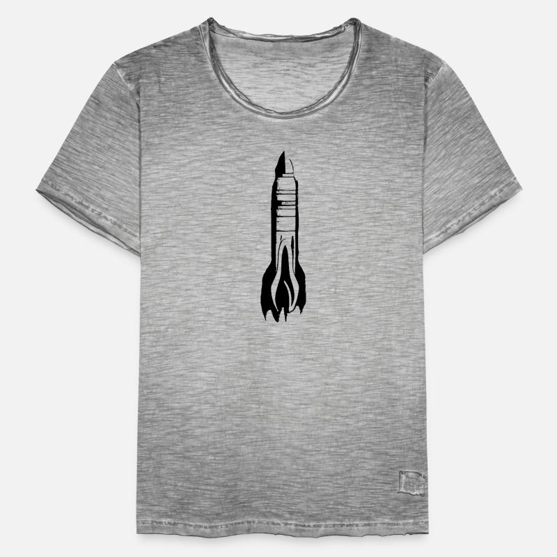 Spacecraft Rocket Space Space Flight Vector Men's Vintage T-Shirt
