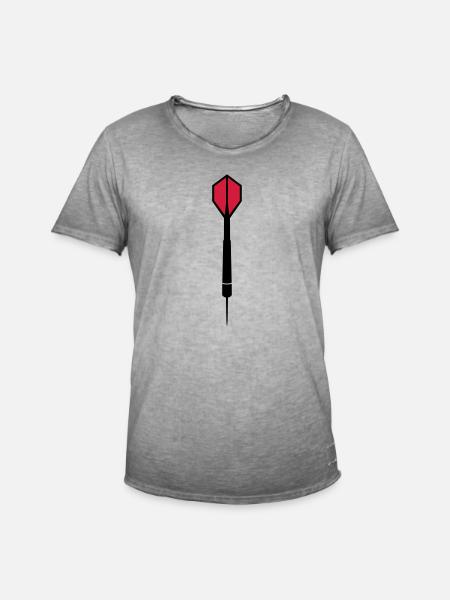 Dart - Männer Vintage T-Shirt - Vintage Grau