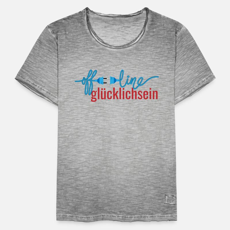 offline glücklichsein Männer Vintage T-Shirt