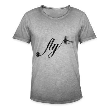 Fliegenfischen Geschenk für Fliegenfischer Liebhab - Männer Vintage T-Shirt - Vintage Grau - Vorne - Jose (178cm)