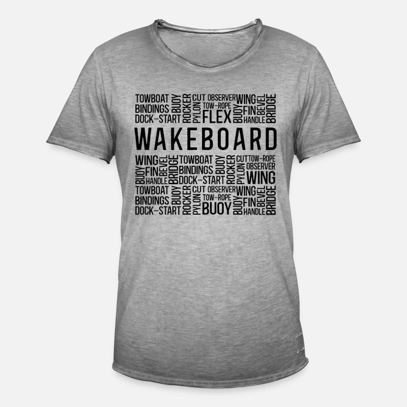 Wakeboard Wakeboarder Wakeboarding Geschenkidee - Männer Vintage T-Shirt - Vintage Grau