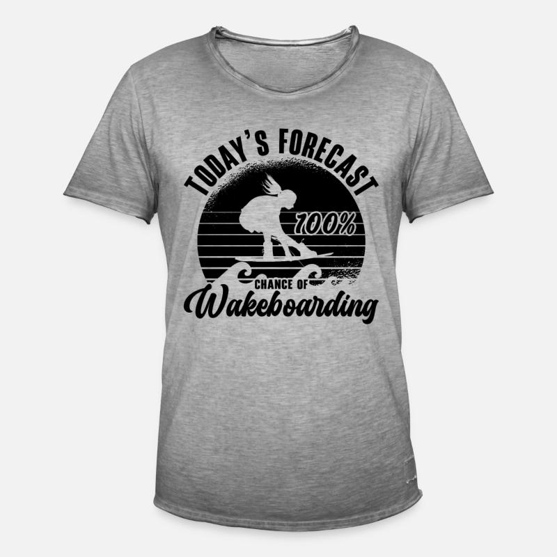 Wakeboarden Wakeboarder Wakeboard Geschenkidee - Männer Vintage T-Shirt - Vintage Grau