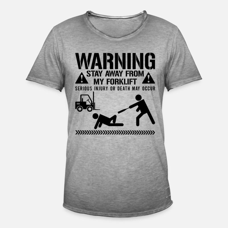 Staplerfahrer Gabelstapler Stapler Geschenkidee - Männer Vintage T-Shirt - Vintage Grau