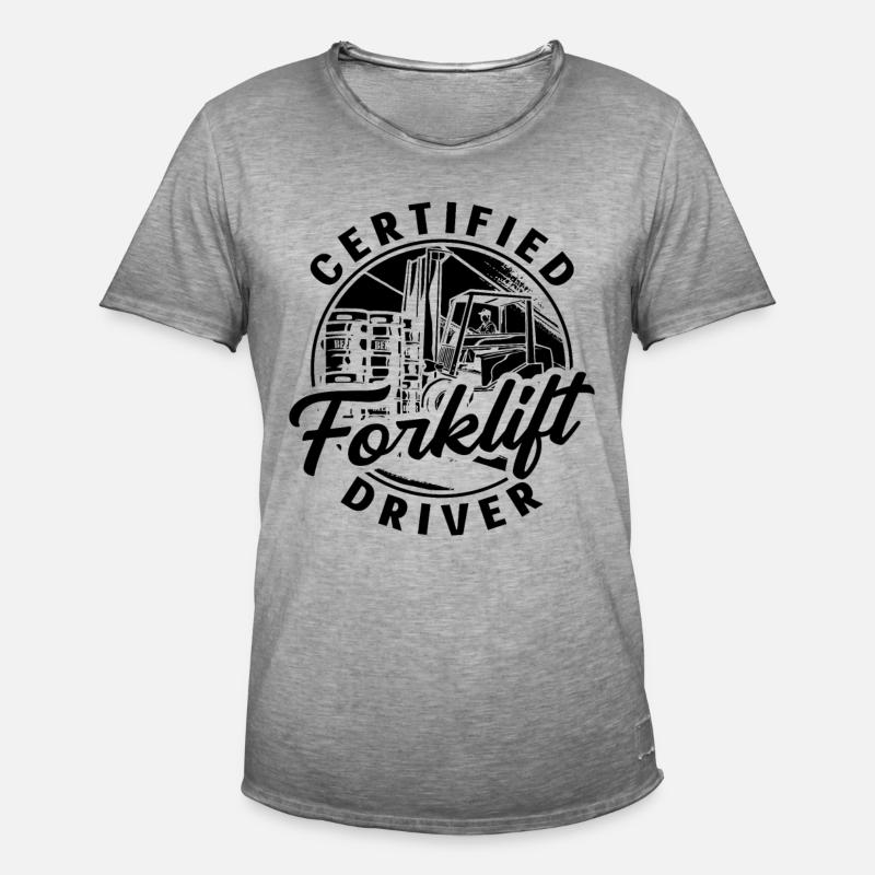 Staplerfahrer Gabelstapler Stapler Geschenkidee - Männer Vintage T-Shirt - Vintage Grau