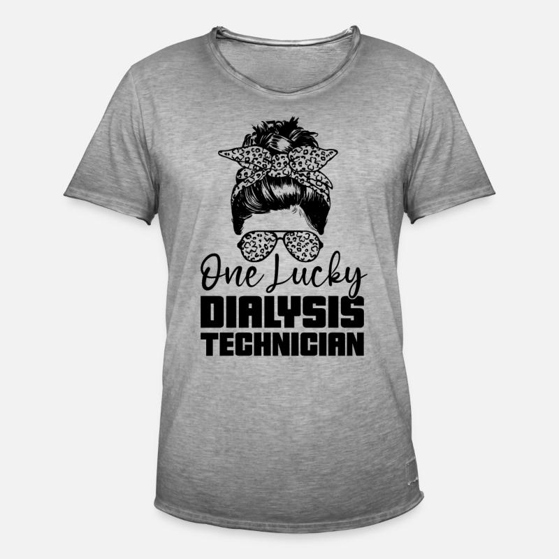 Dialysetechniker Nephrologie Dialyse Geschenkidee - Männer Vintage T-Shirt - Vintage Grau