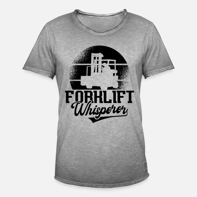 Gabelstapler Staplerfahrer Coole Geschenkidee - Männer Vintage T-Shirt - Vintage Grau