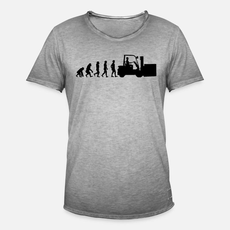 Staplerfahrer Coole Gabelstapler Geschenkidee - Männer Vintage T-Shirt - Vintage Grau