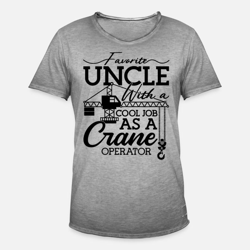 Kranführer Bauarbeiter Kran Arbeit Geschenkidee - Männer Vintage T-Shirt - Vintage Grau
