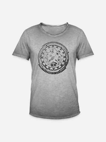 Berlin Gulli-Silhouette - Männer Vintage T-Shirt - Vintage Grau