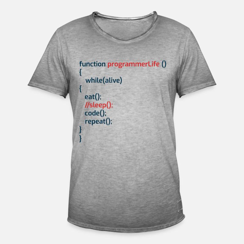 Computerprogrammierer Codierer Software Engineers Geschenk - Männer Vintage T-Shirt - Vintage Grau