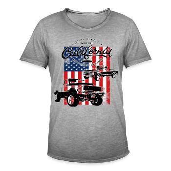 Muscle Car Pick Up USA Retro - Männer Vintage T-Shirt - Vintage Grau - Vorne - Jose (178cm)