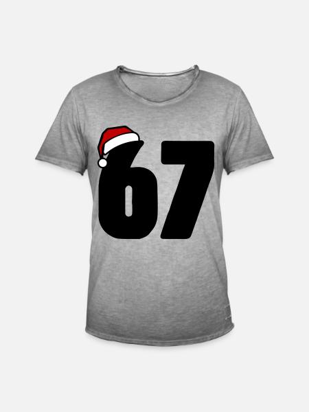 67 Numéro Noël - T-shirt vintage Homme - vintage gris