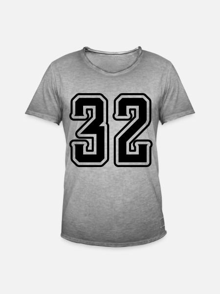 Symbole numérique 32 - T-shirt vintage Homme - vintage gris