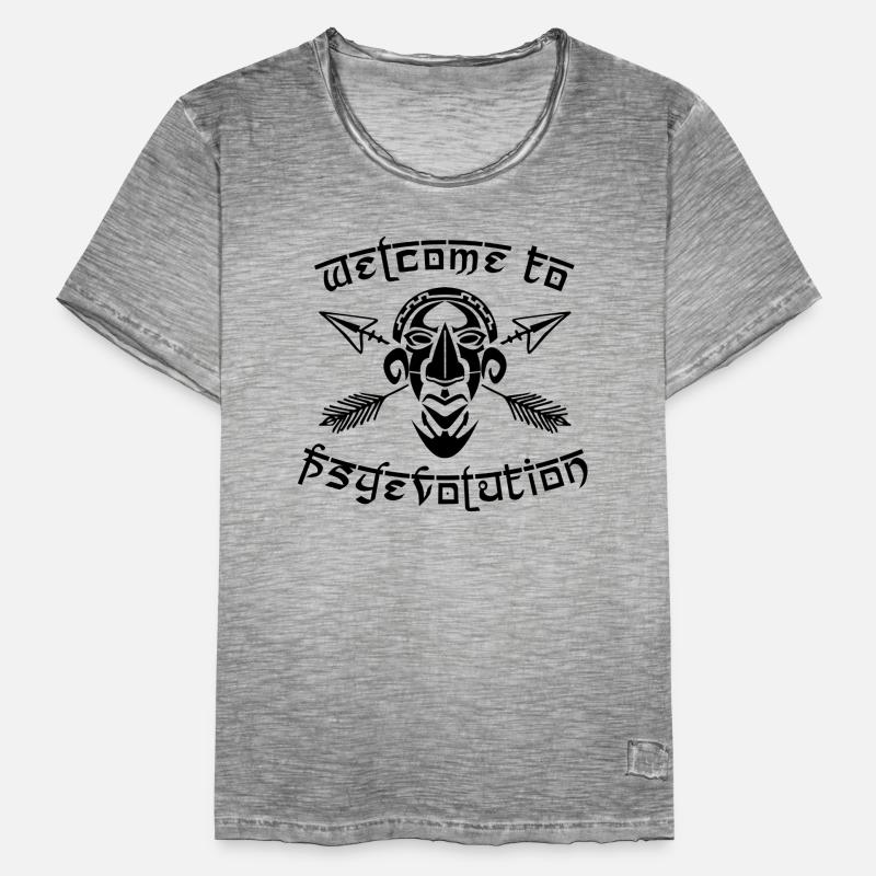 PsyEvolution - Tribe Warrior Psytrance T-shirt vintage Homme