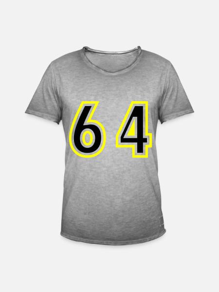 64 Number College - Men's Vintage T-Shirt - vintage grey