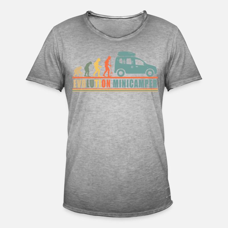 Evolution Minicamper Camping-Camper Microcamper - Männer Vintage T-Shirt - Vintage Grau
