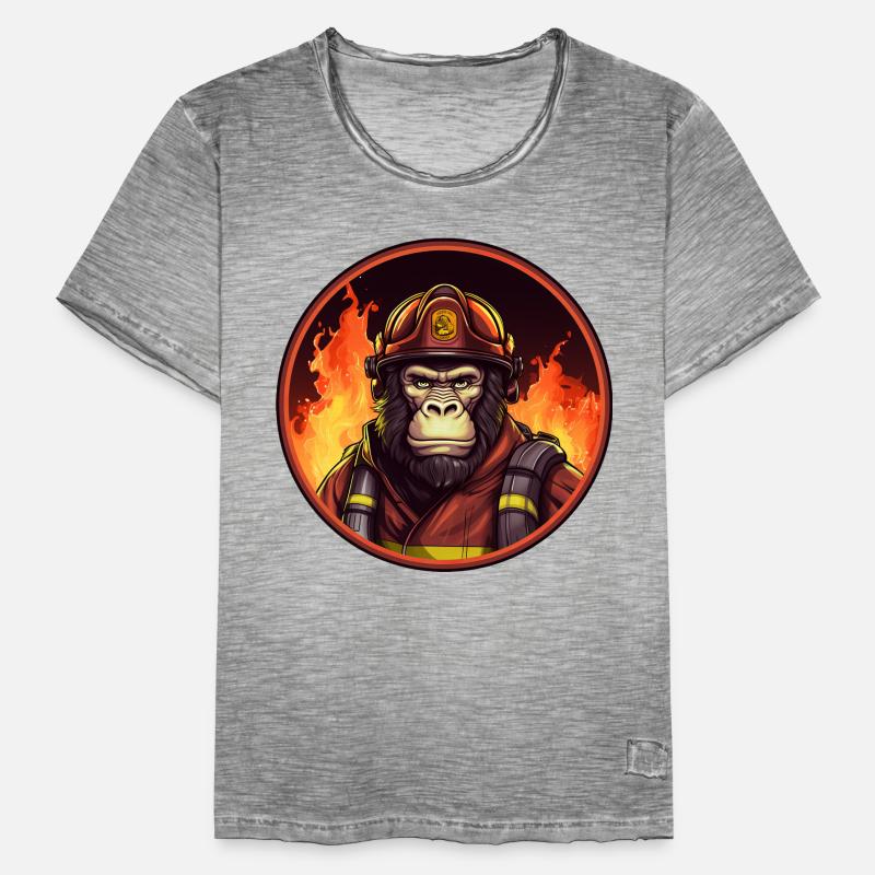 Brigade de pompiers Monkey T-shirt vintage Homme