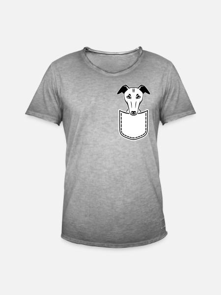 Whippet - Men's Vintage T-Shirt - vintage grey