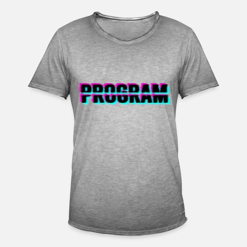 Computerprogramm - Männer Vintage T-Shirt - Vintage Grau