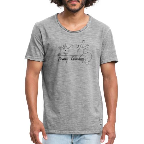 finally Caturday - Männer Vintage T-Shirt