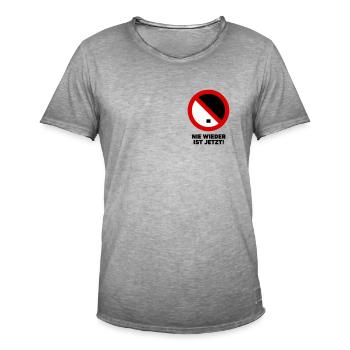 Nie wieder ist jetzt! - Männer Vintage T-Shirt - Vintage Grau - Vorne