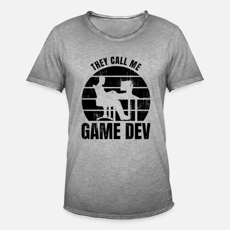 Game Developer - Männer Vintage T-Shirt - Vintage Grau