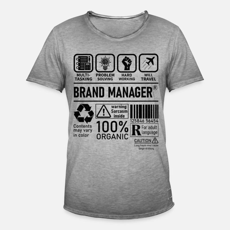 Brand Manager multi tasking problem solving - Men's Vintage T-Shirt - vintage grey