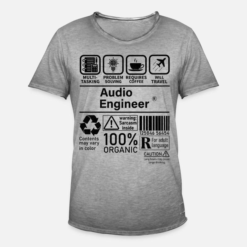 Audio Engineer multi tasking problem solving - Männer Vintage T-Shirt - Vintage Grau