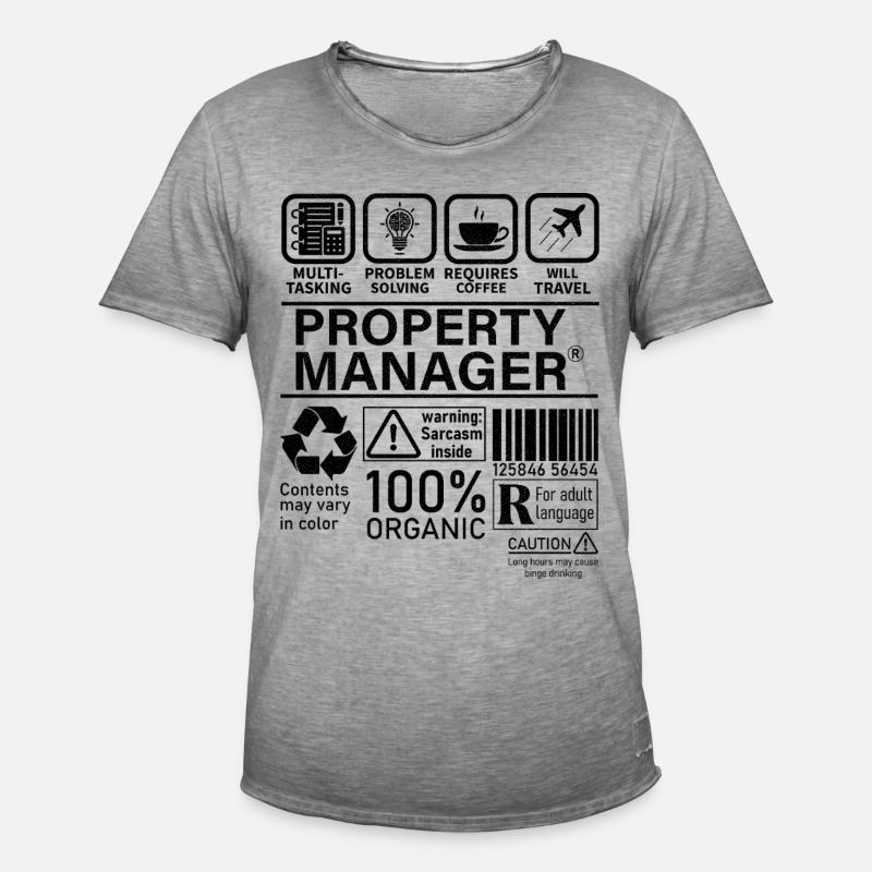 property manager multi tasking problem solving - Männer Vintage T-Shirt - Vintage Grau